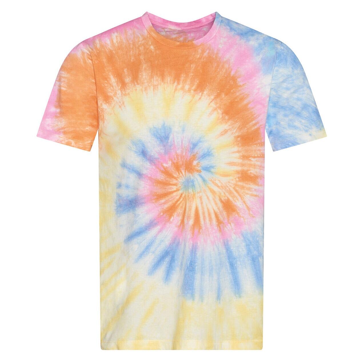 AWDIS Unisex Adult Swirl Tie Dye TShirt (Multicoloured)