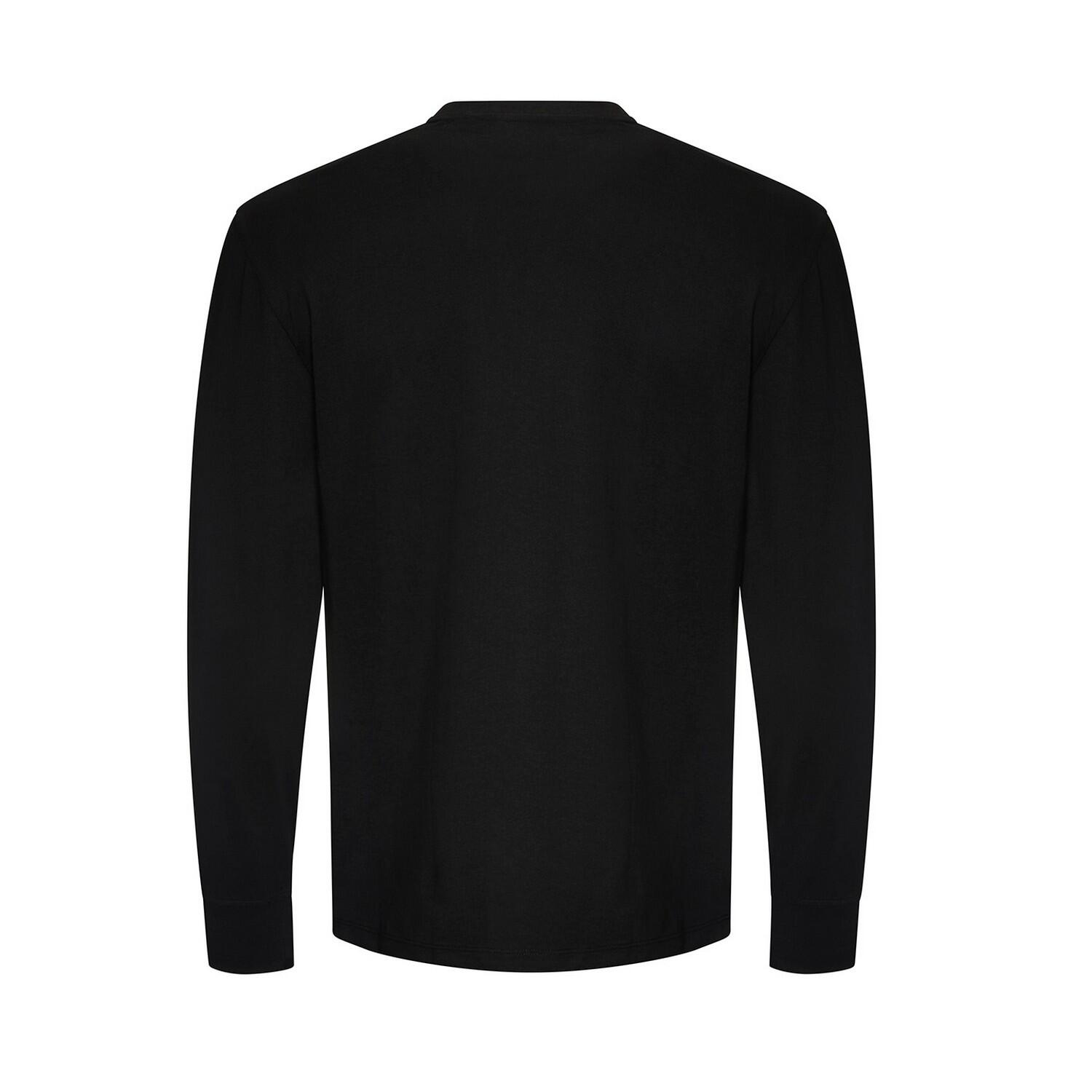 Womens/Ladies 100 Oversized LongSleeved TShirt (Deep Black) 2/2