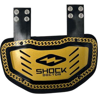 Shock Doctor Showtime Back Plate Erwachsene Schwarz/Gold Kette