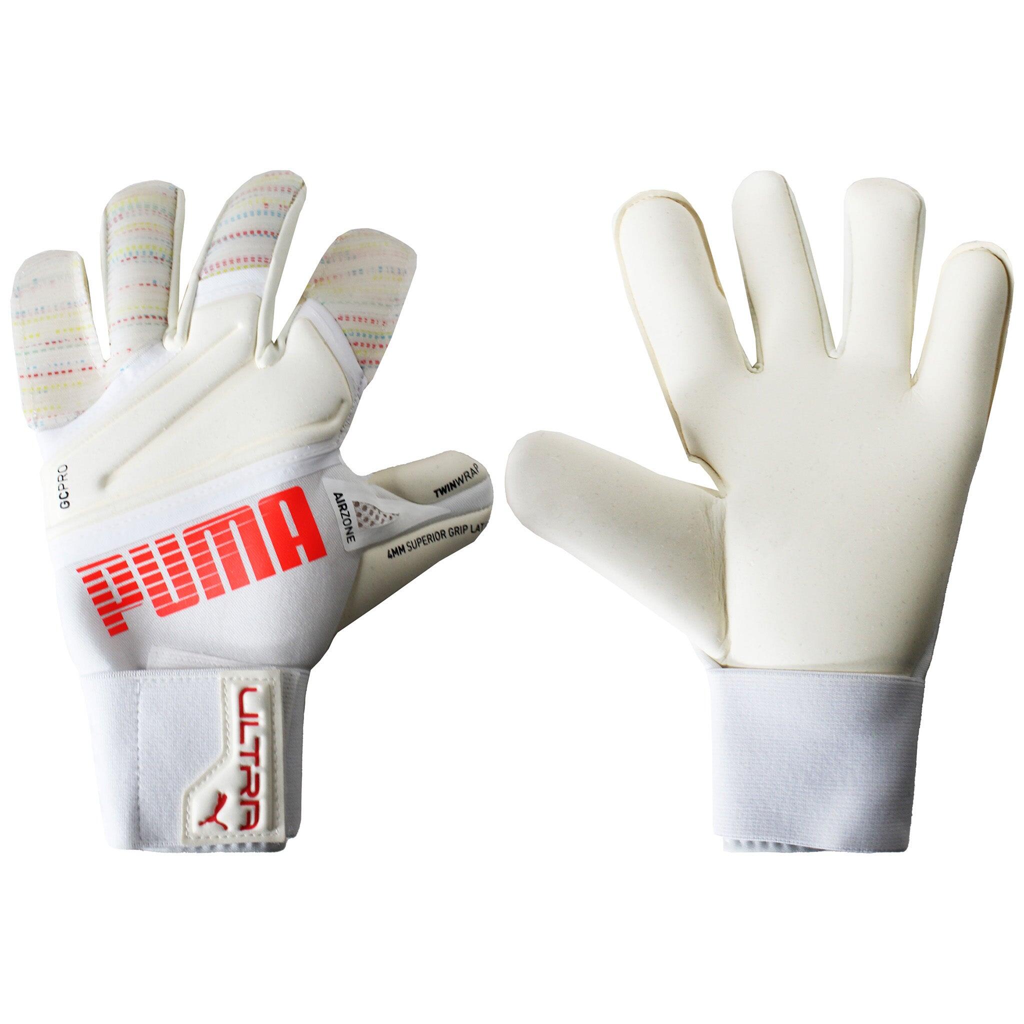 Puma Ultra Grip 1 Hybrid Pro  White Mens Goalkeeper Gloves 1/3