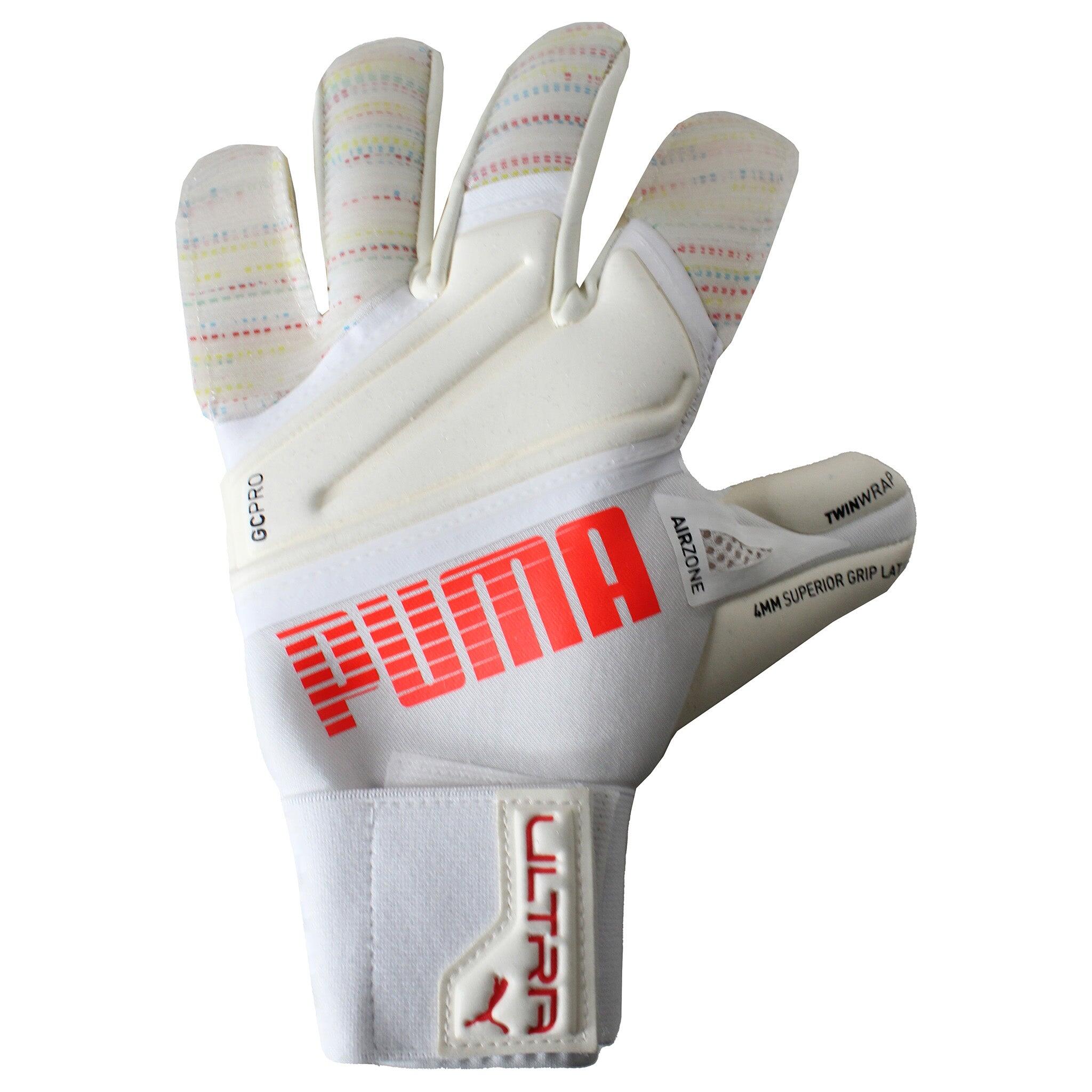 Puma Ultra Grip 1 Hybrid Pro  White Mens Goalkeeper Gloves 2/3