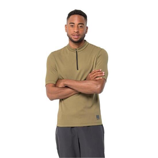 Jack Wolfskin Bike Commute Hz T M Synthetic Fiber T-Shirt Shortsleeve Grey Ol...