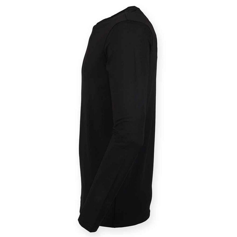 "Feel Good" TShirt für Langärmlig Herren Schwarz 3/3
