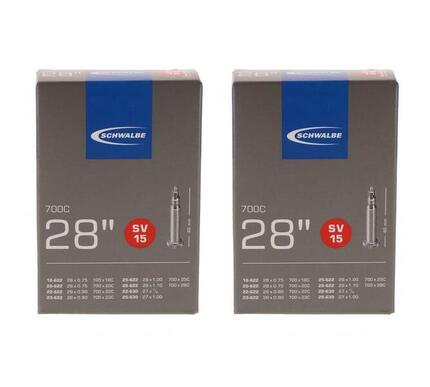 Schwalbe 2x Schlauch SV15 28x0.75-1.10" (18/28-622/630) - 28 Zoll SV 40mm