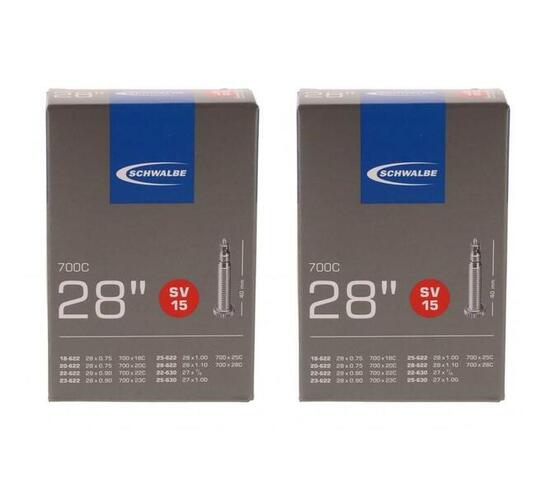 Schwalbe 2x Schlauch SV15 28x0.75-1.10" (18/28-622/630) - 28 Zoll SV 40mm