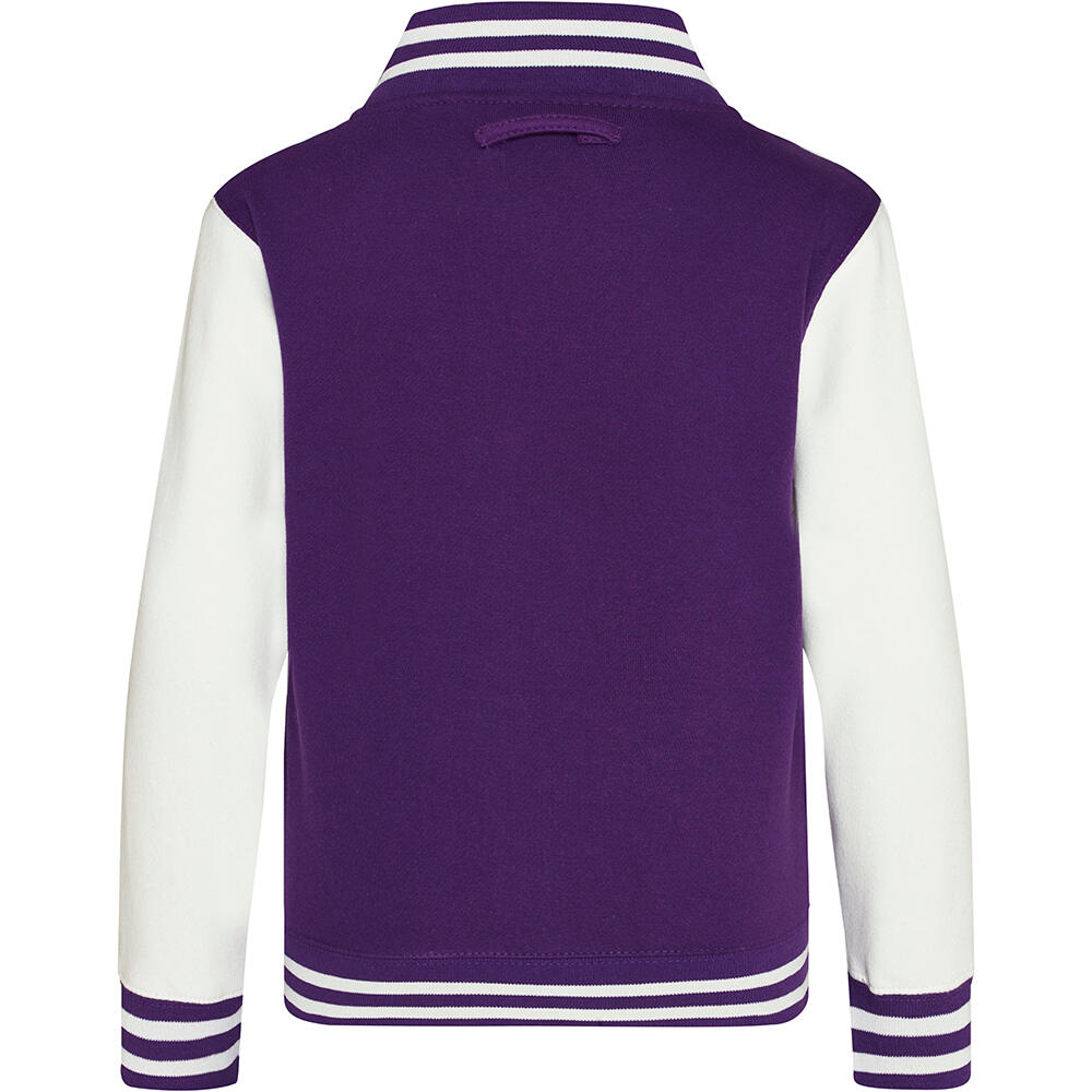 Felpa Casual Unisex Awdis Viola/Bianco 2/2