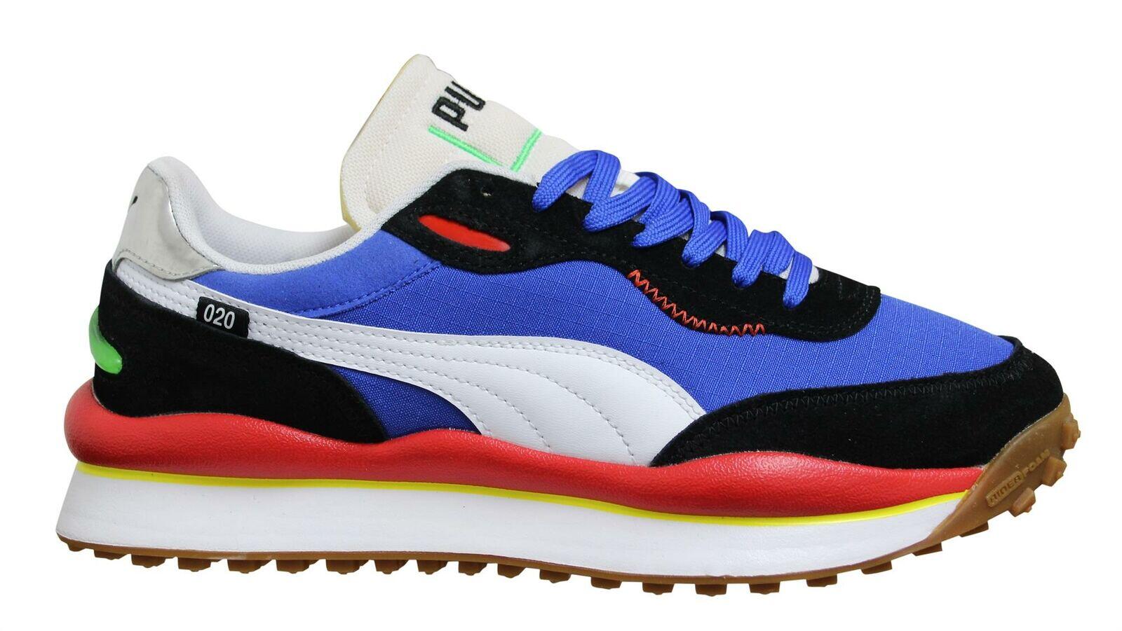 Puma Style Rider Play On Mens Blue/Black Trainers 1/4