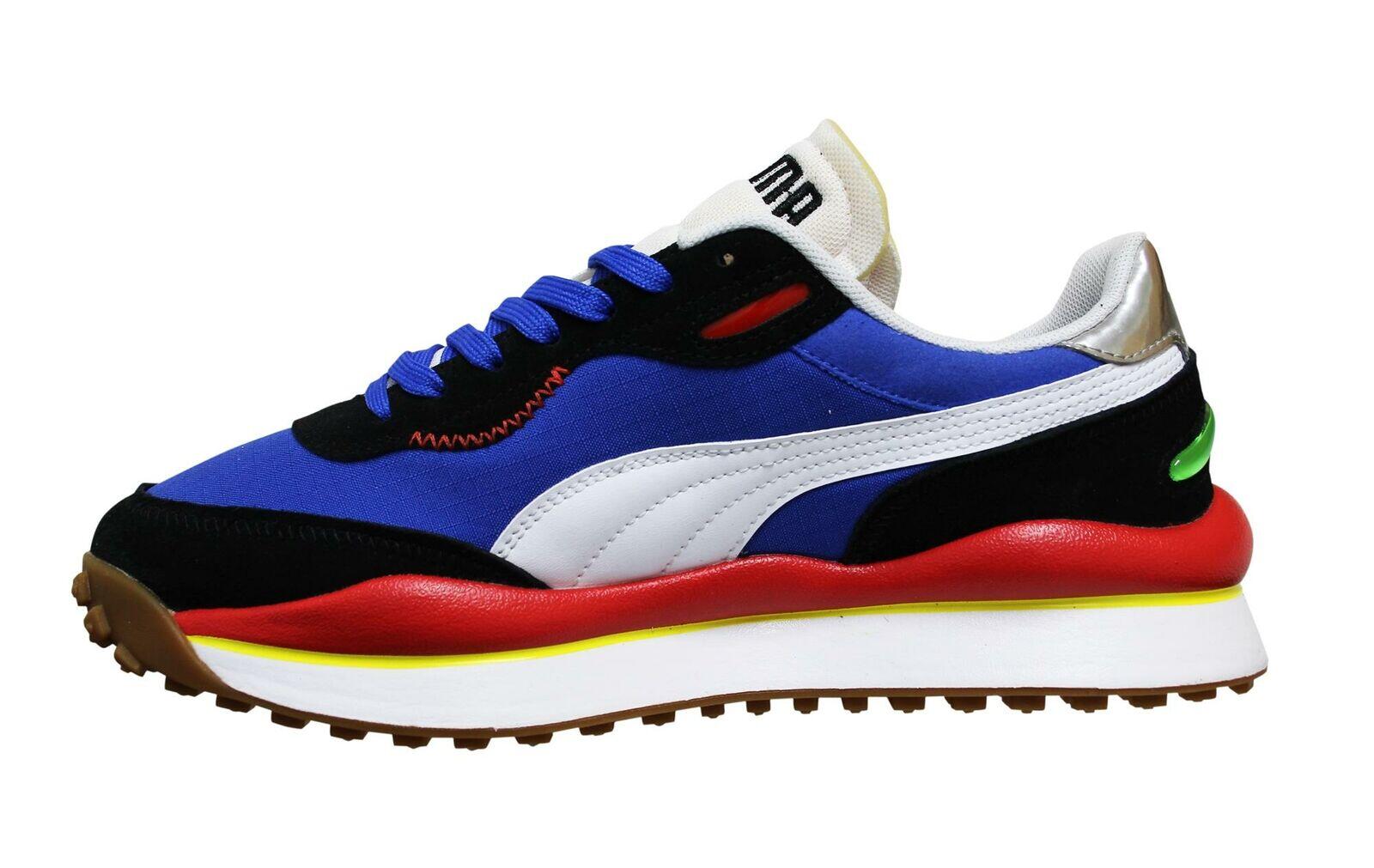 Puma Style Rider Play On Mens Blue/Black Trainers 2/4