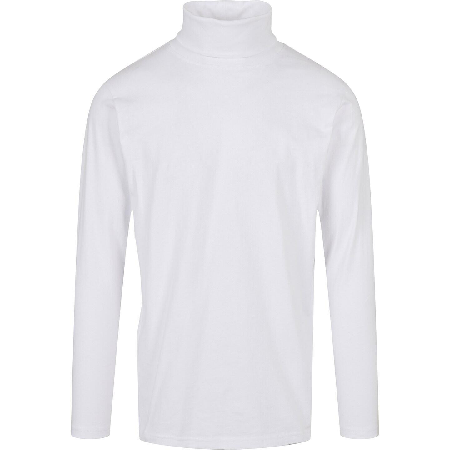 Mens Turtle Neck LongSleeved TShirt (White) 1/2