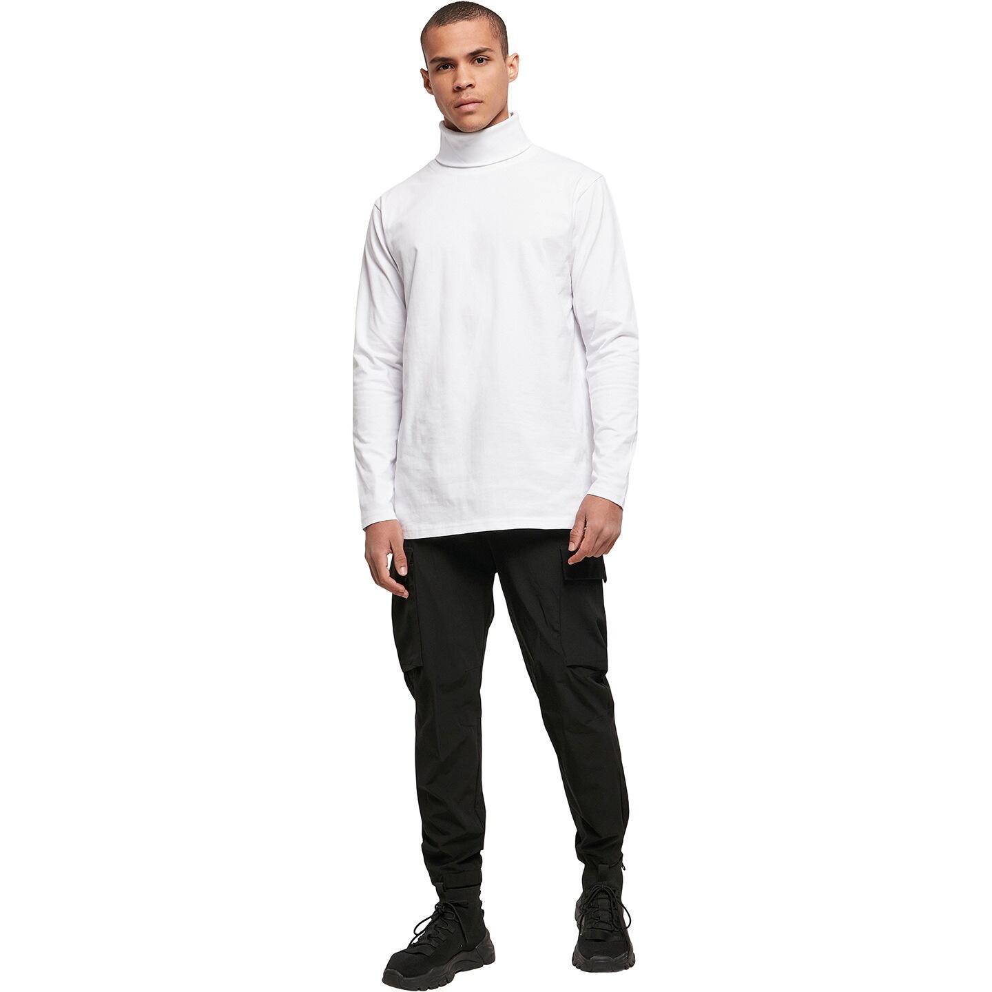 Mens Turtle Neck LongSleeved TShirt (White) 2/2