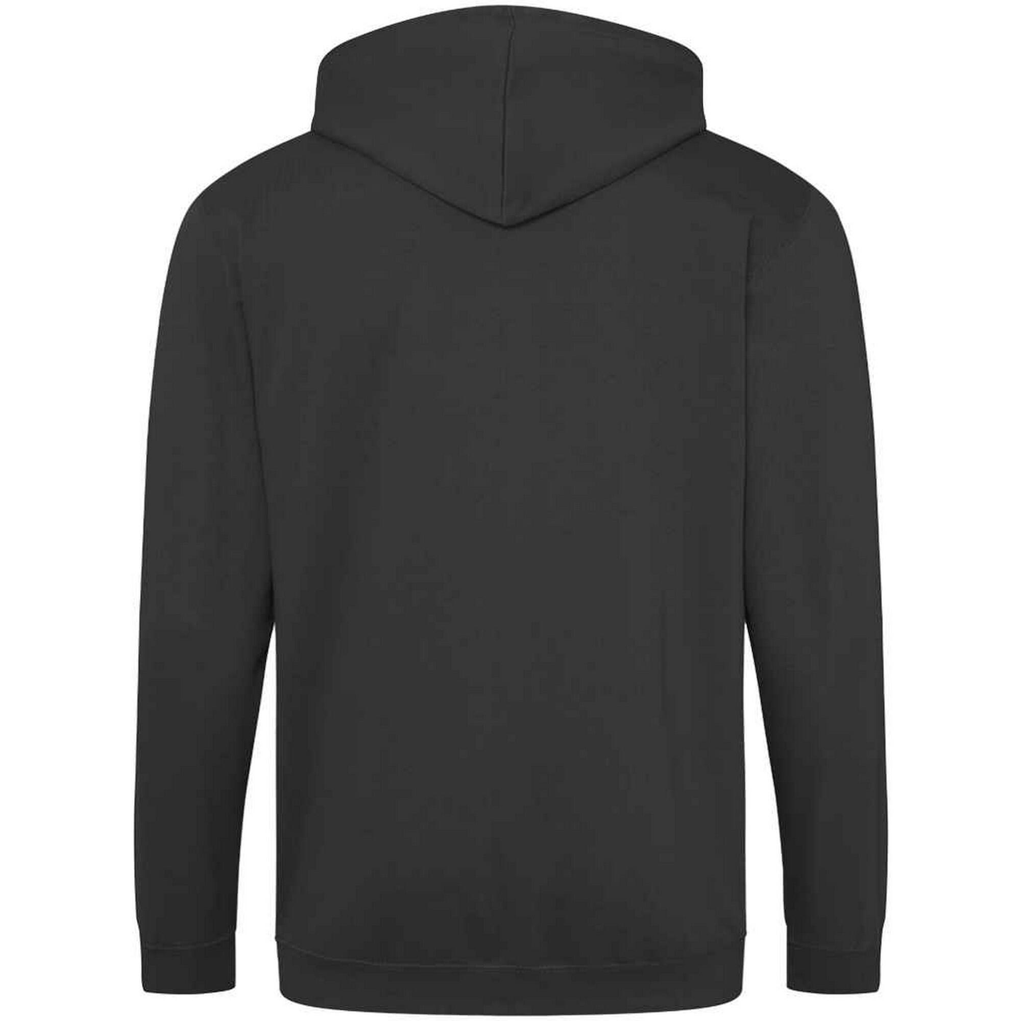 Felpa Con Cappuccio E Zip Intera Uomo Awdis Grigio Scuro 2/2