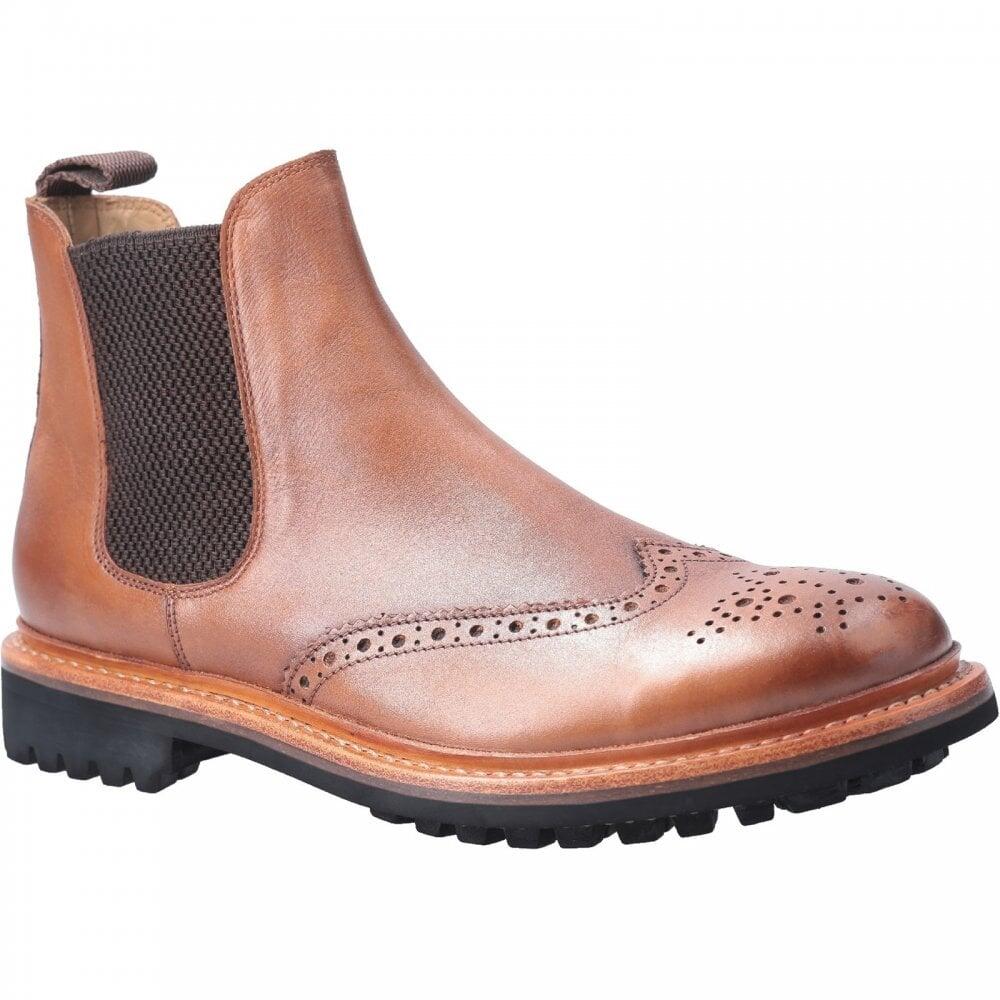 Cotswold Siddington Commando | Brown | Mens Leather Brogue Chelsea Boo 3/7