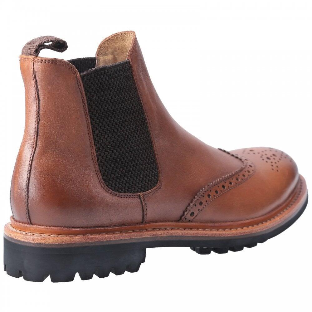 Cotswold Siddington Commando | Brown | Mens Leather Brogue Chelsea Boo 4/7