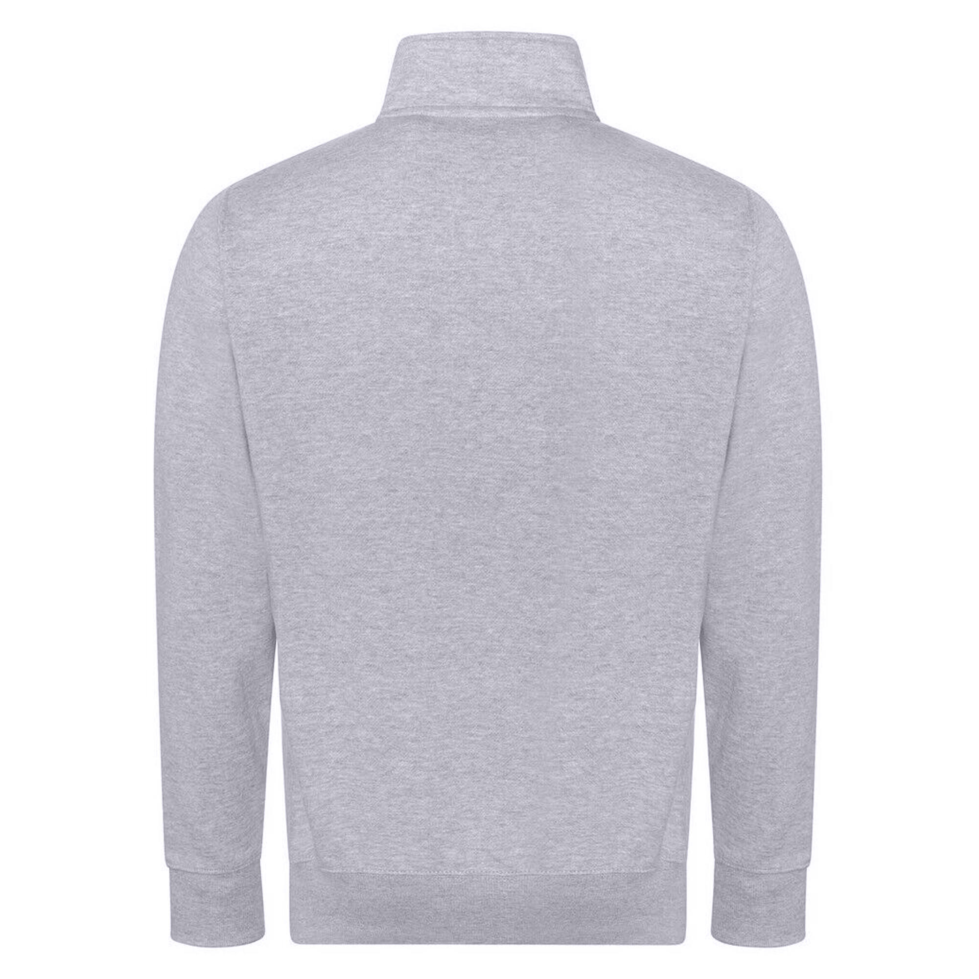 Unisex Adult Campus Full Zip Sweatshirt (Heather Grey) 2/2
