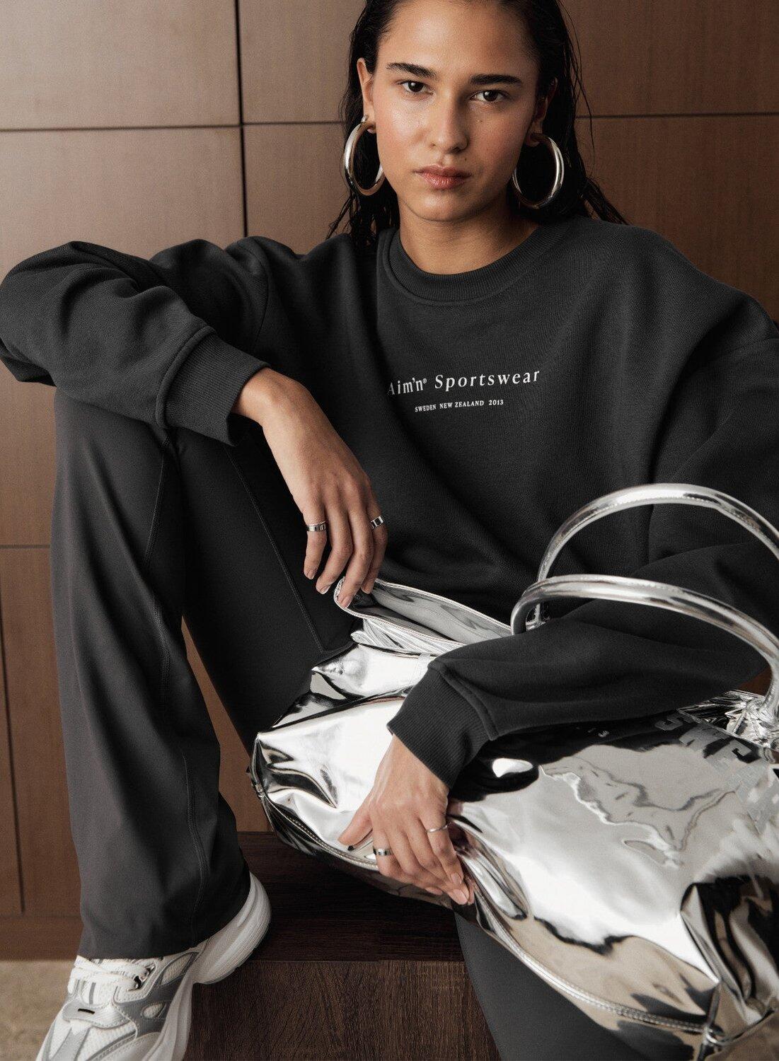 Femme Sweatshirt Gris Foncé 5/6
