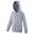 Sweatshirt À Capuche Et Fermeture Zippée Enfant Unisexe (Gris Chiné)
