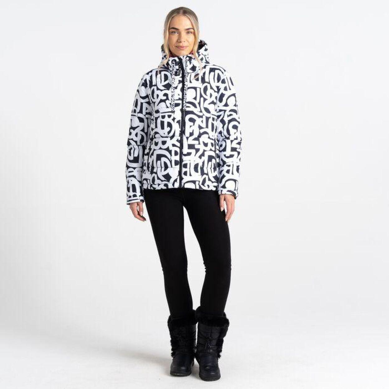 DARE 2B Dare2b Jassen Society Jacket DAMES Black & White Graffiti 2/7