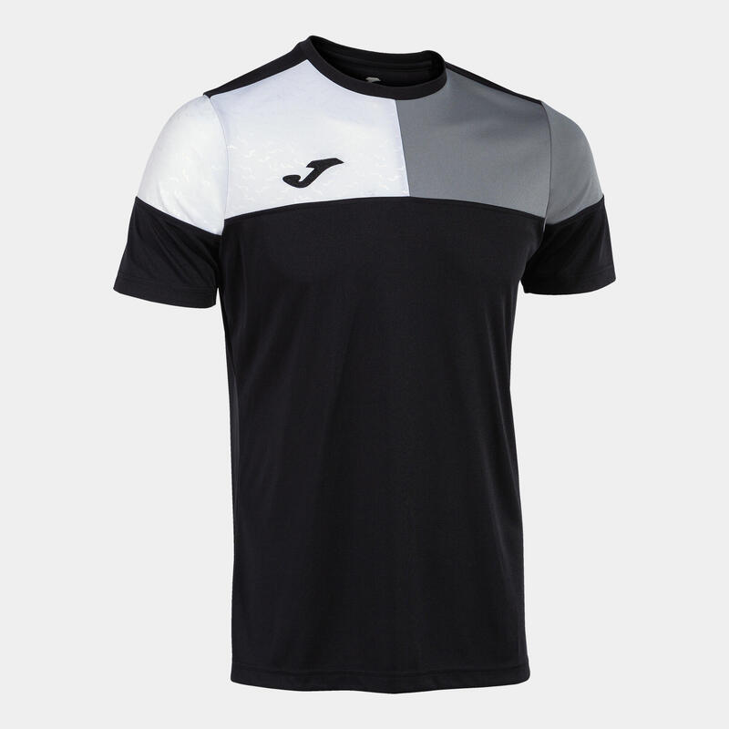 Camiseta Manga Corta Fútbol Hombre Joma Crew V Negro