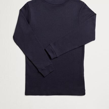 T-shirt chaud manches longues col semi-cygne