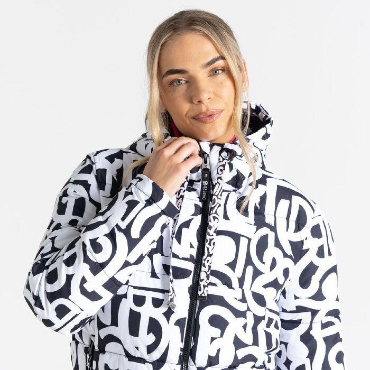 DARE 2B Dare2b Jassen Society Jacket DAMES Black & White Graffiti 5/7