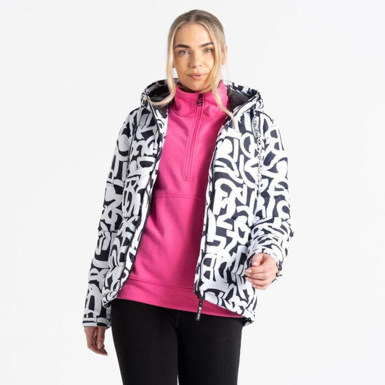 DARE 2B Dare2b Jassen Society Jacket DAMES Black & White Graffiti 4/7