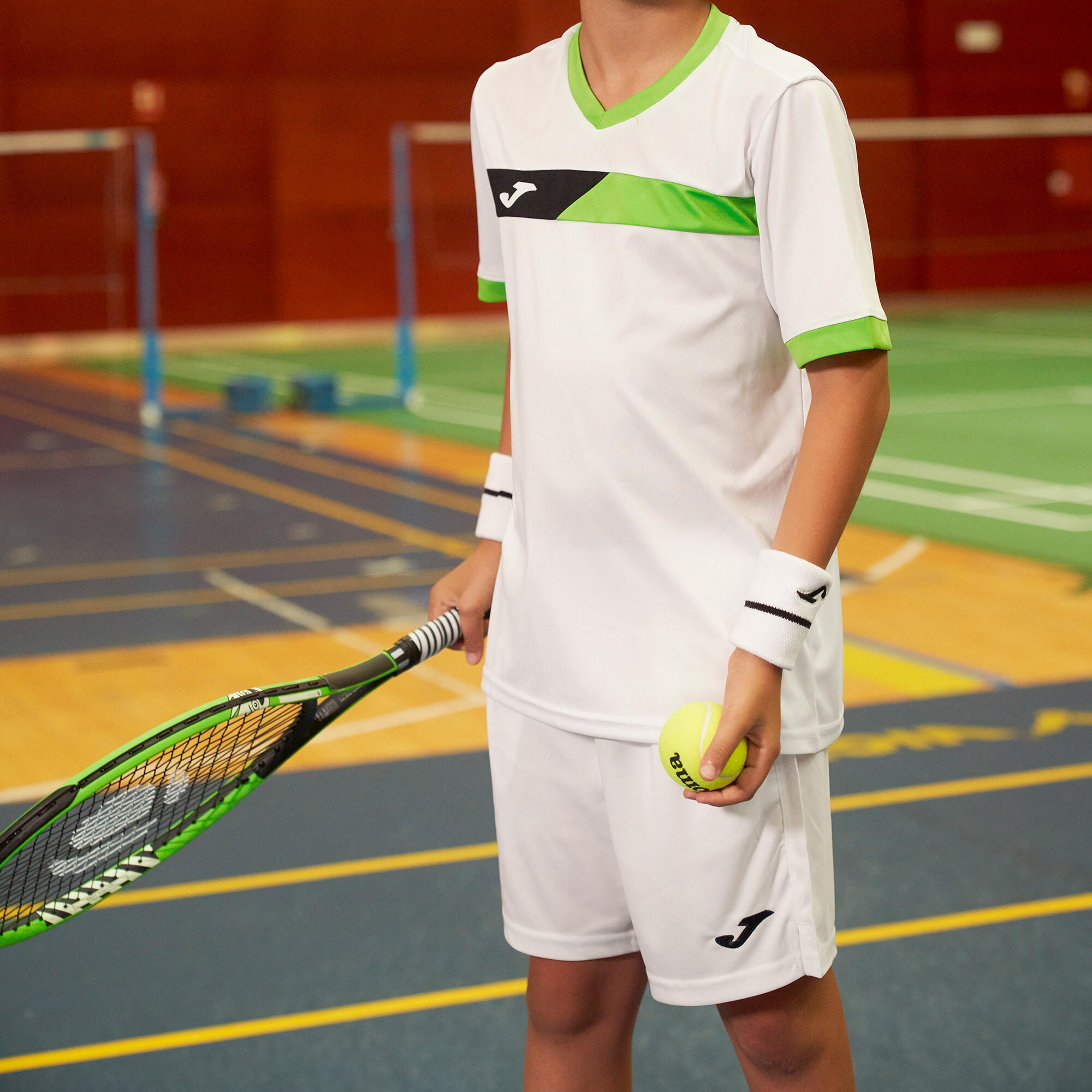 Maillot Manches Courtes Padel Homme Joma Court Blanc 2/5