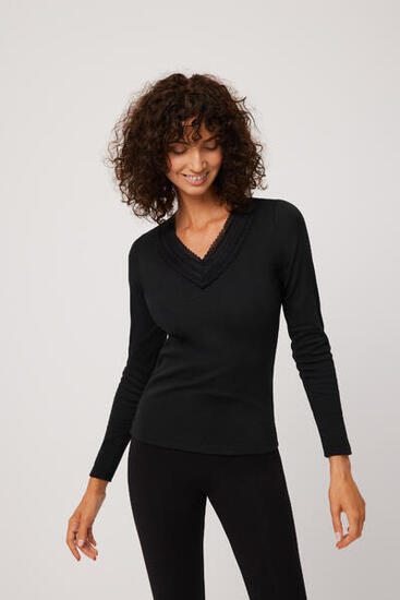 Camiseta cálida de manga Larga de Mujer Ysabel Mora Fabricada en Algodón