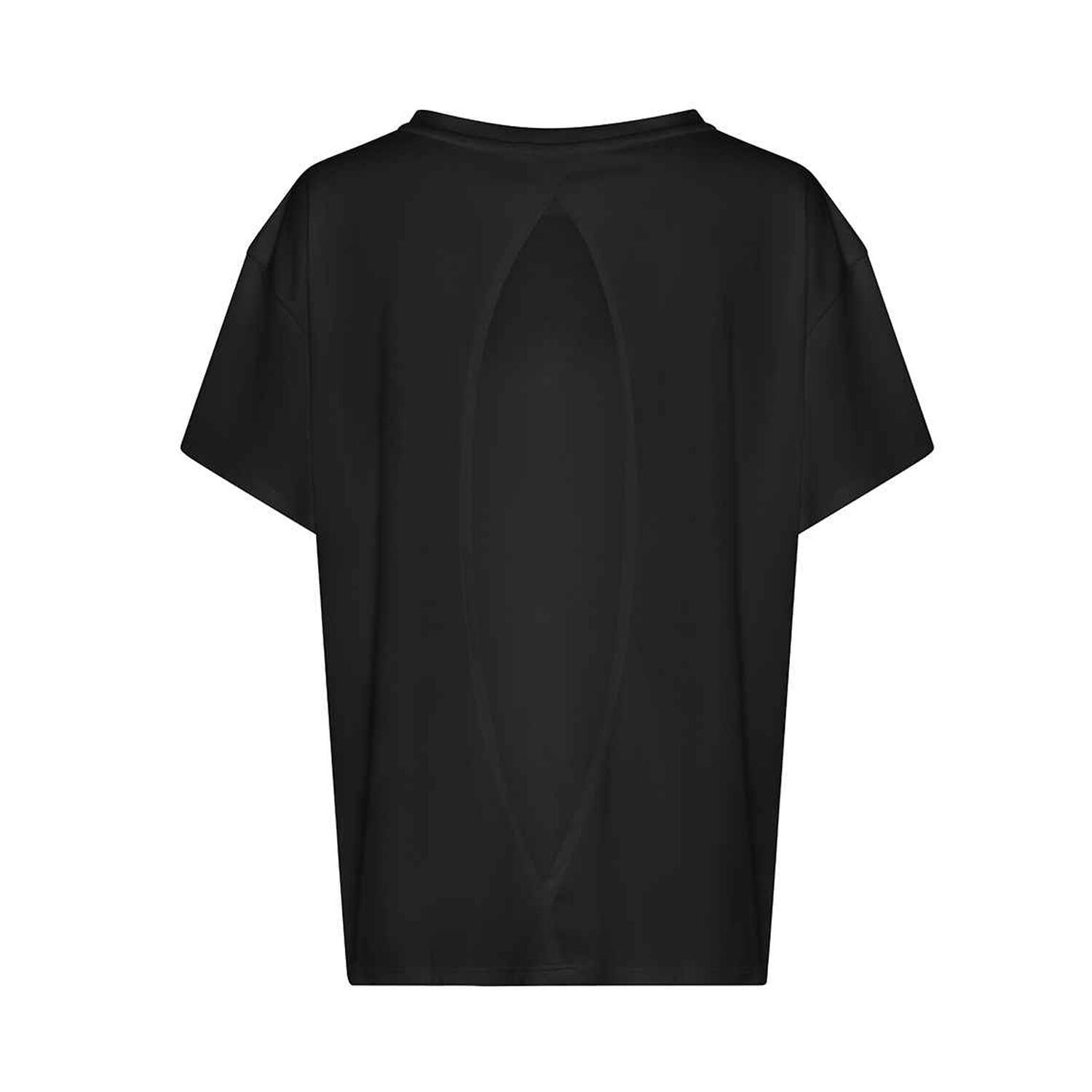 Womens/Ladies Open Back TShirt (Jet Black) 2/2