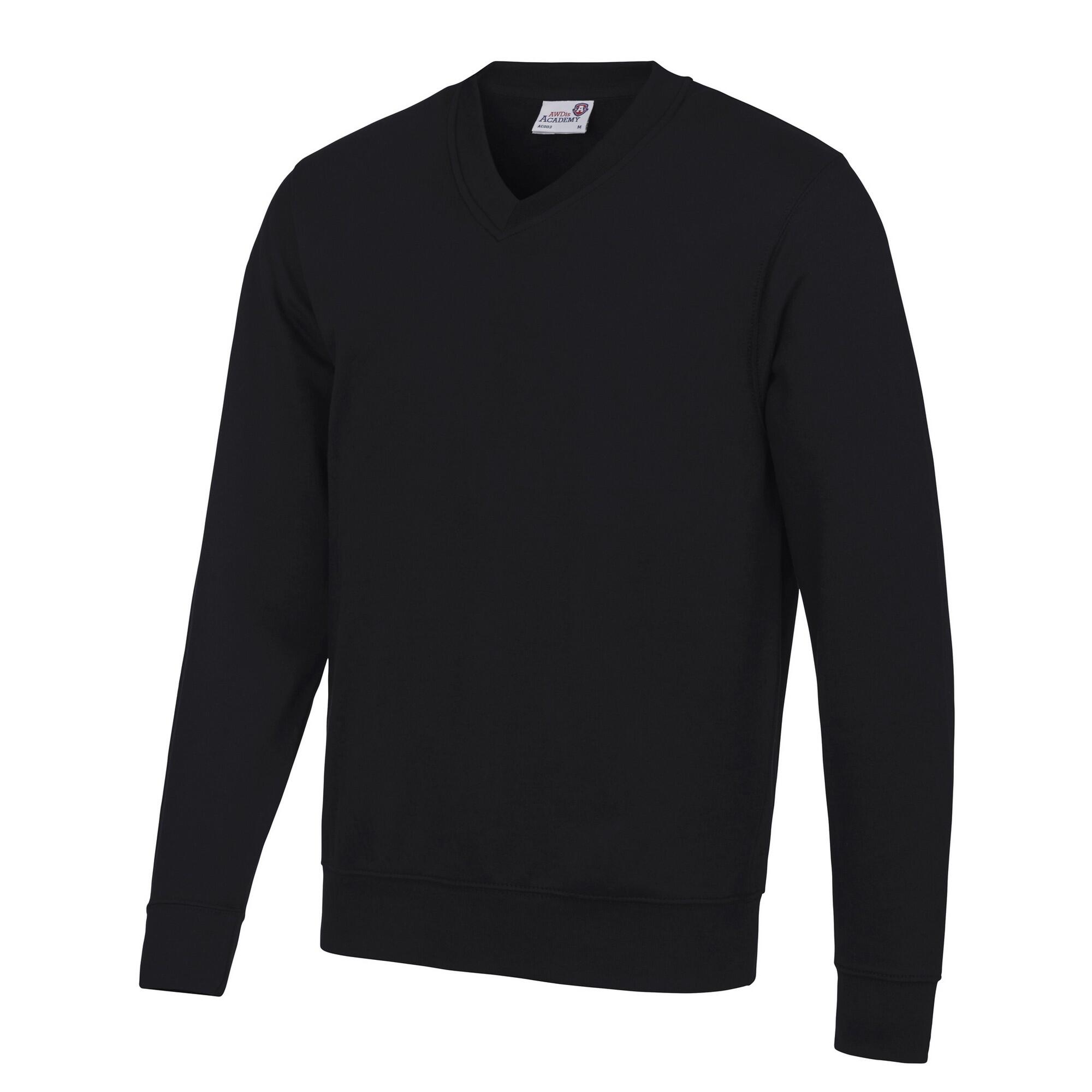 Academy Sweatshirt, VAusschnitt Herren Schwarz 2/2