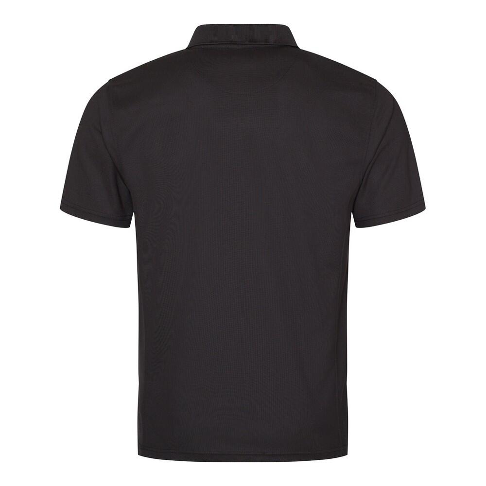 Mens SuperCool Performance Polo Shirt (Jet Black) 2/2