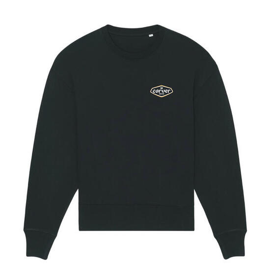 Bluza z kołnierzem typu Crewneck z lat 90. | Kolor Czarny | Rozmiar S | Carver