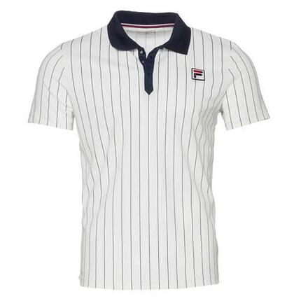 Björn Stripes Polo Herren Weiss