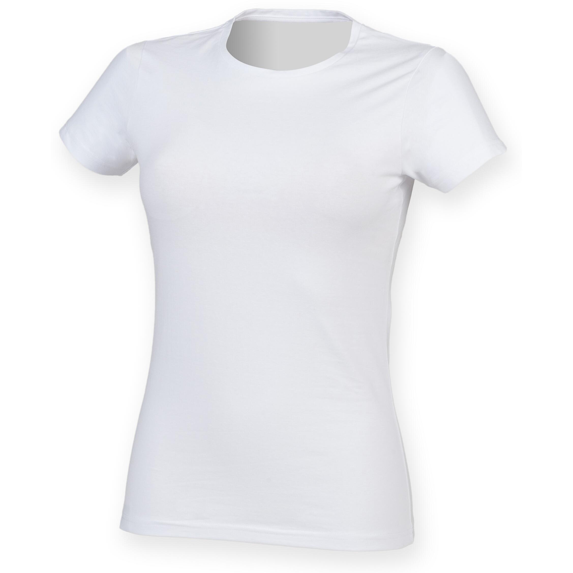 Feel Good Stretch TShirt, Kurzarm Damen Weiß 3/3