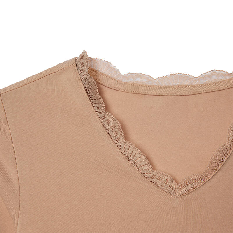 T-shirt lingerie manches longues couleur chair 6/6