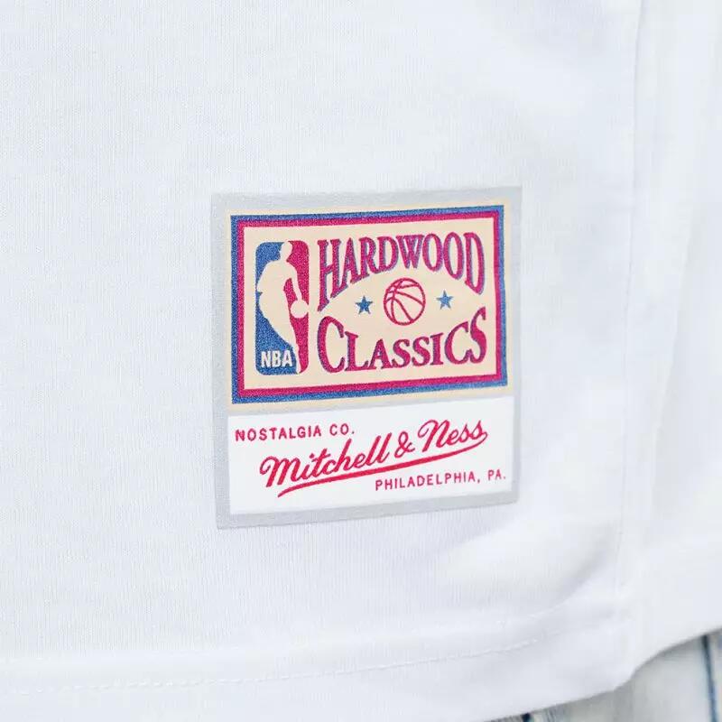 T-Shirt NBA Philadelphia 76ers Mitchell & Ness Team logo Table Blanc 5/5