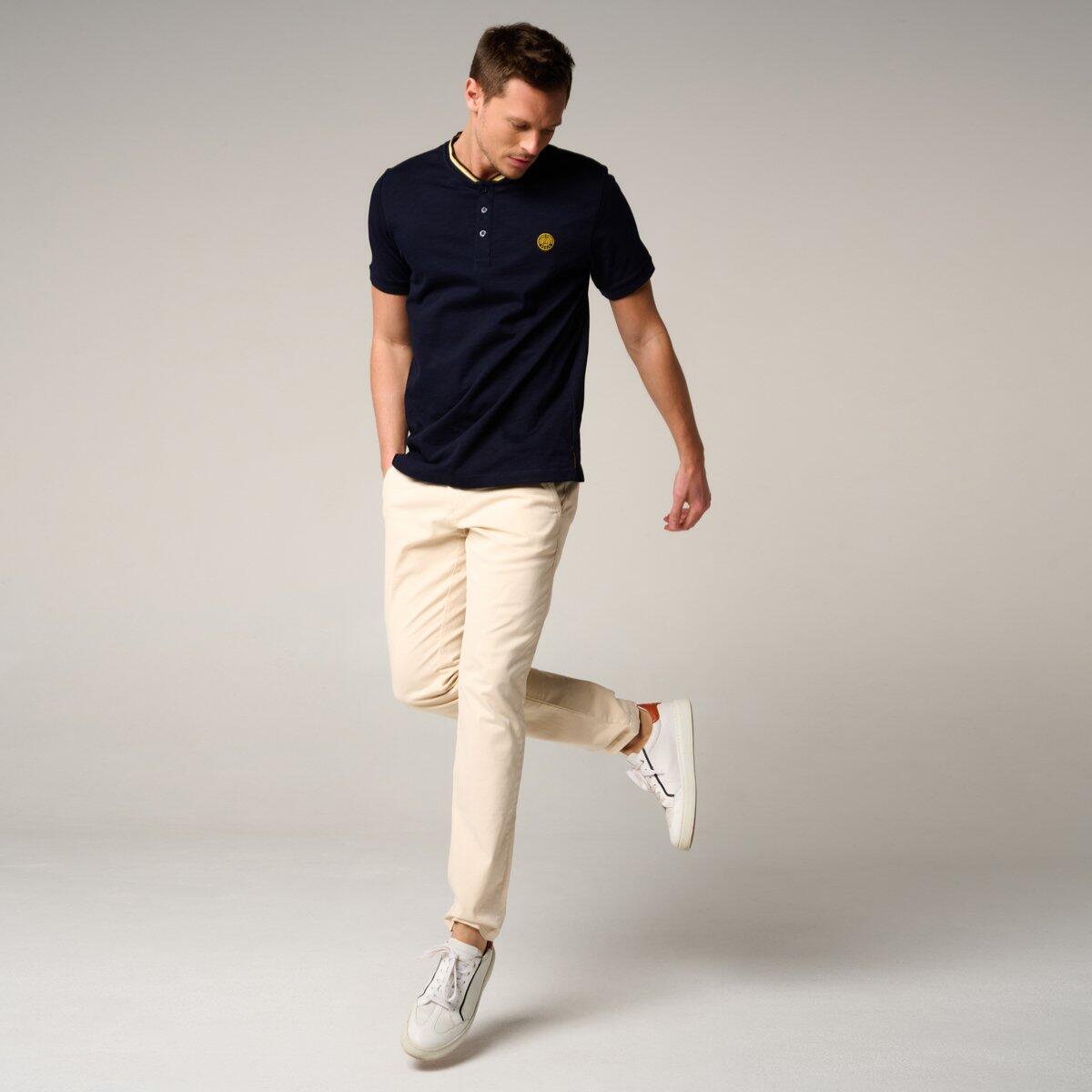 Polo Heritage col mao homme Roland-Garros - Marine 4/5
