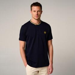 Polo Heritage col mao homme Roland-Garros - Marine