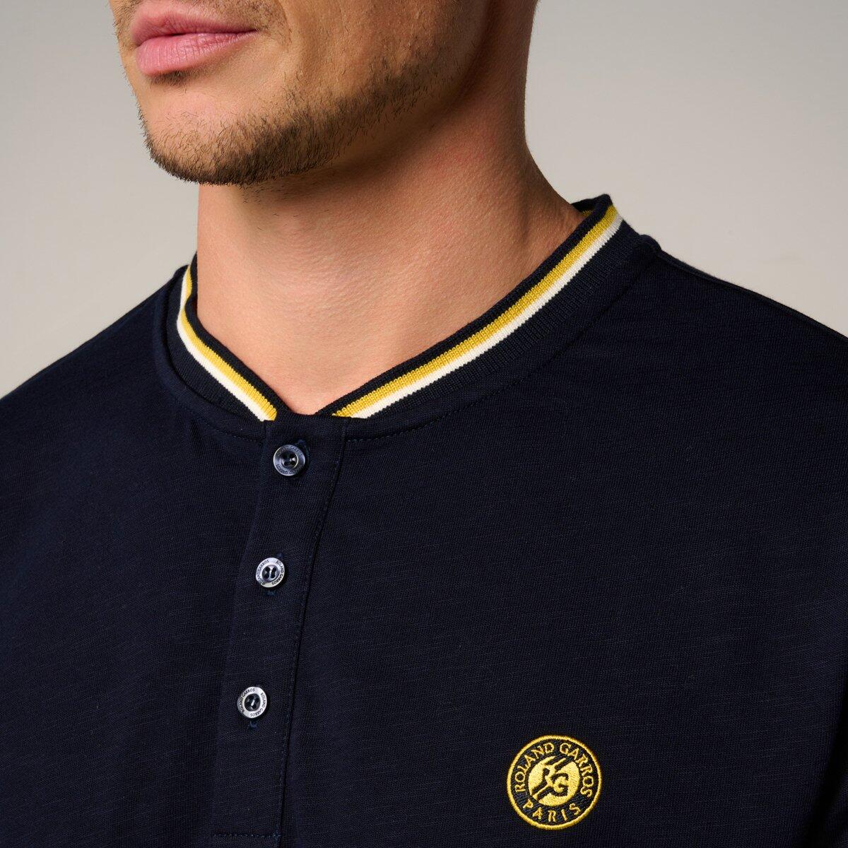 Polo Heritage col mao homme Roland-Garros - Marine 2/5