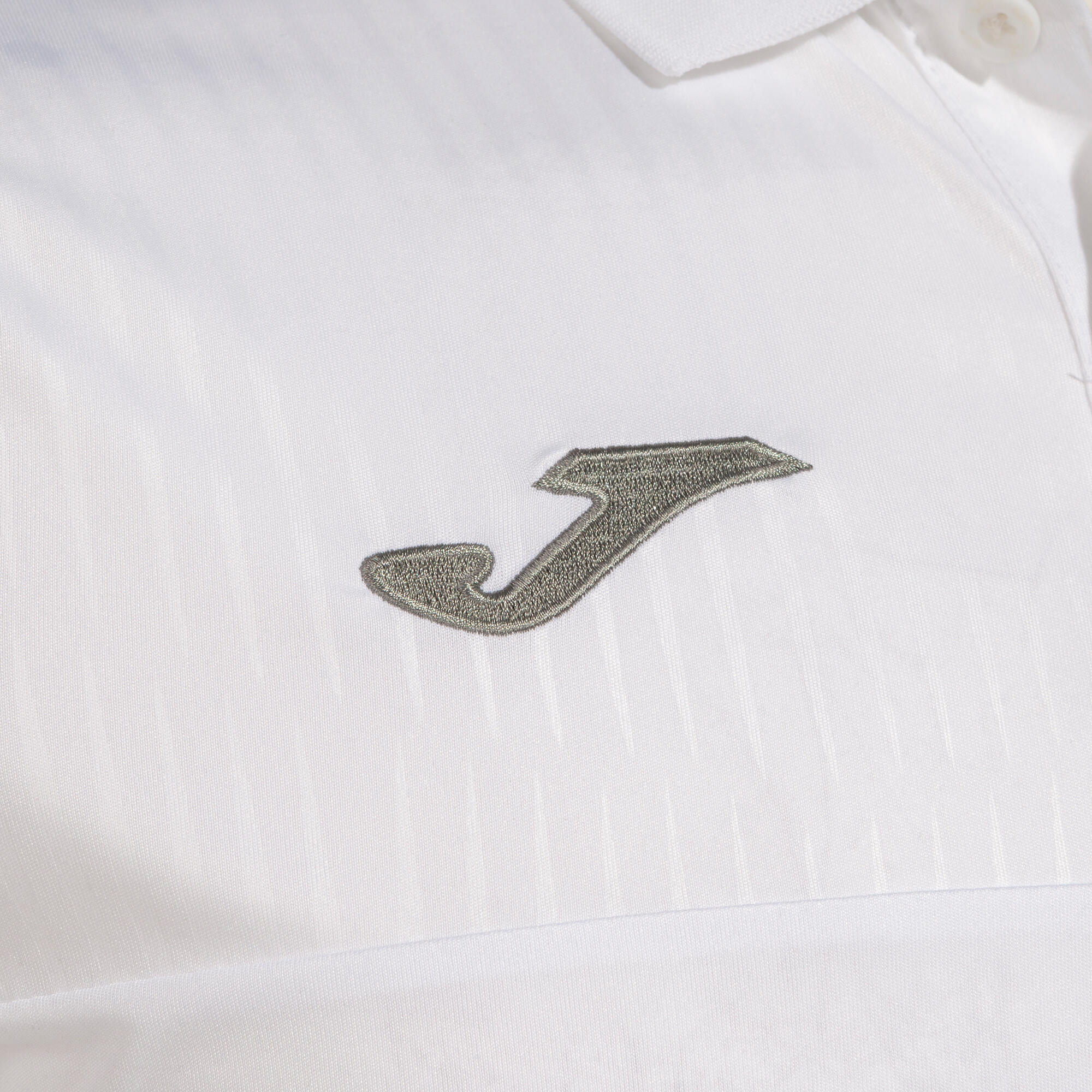 Polo Manga Corta Pádel Hombre Joma Montreal Blanco 3/5