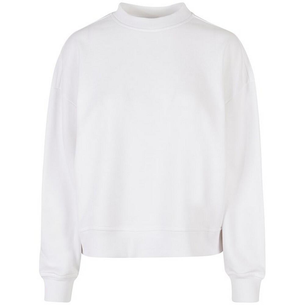 BUILD YOUR BRAND Womens/Ladies Oversized Sweatshirt (White)