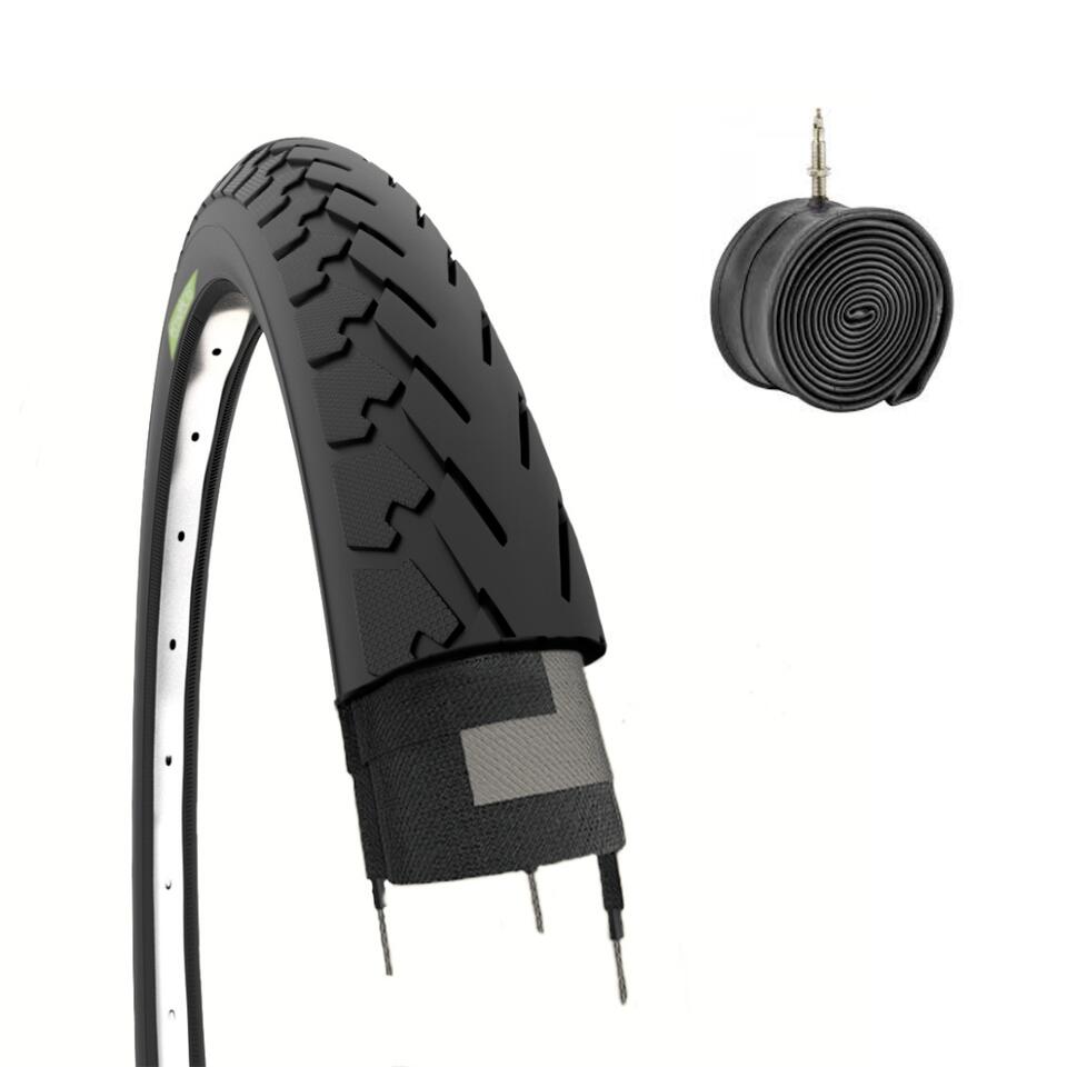 Tyre 700x32C (32-622)+inner tube, tyre black road 700 x 32C bike EV