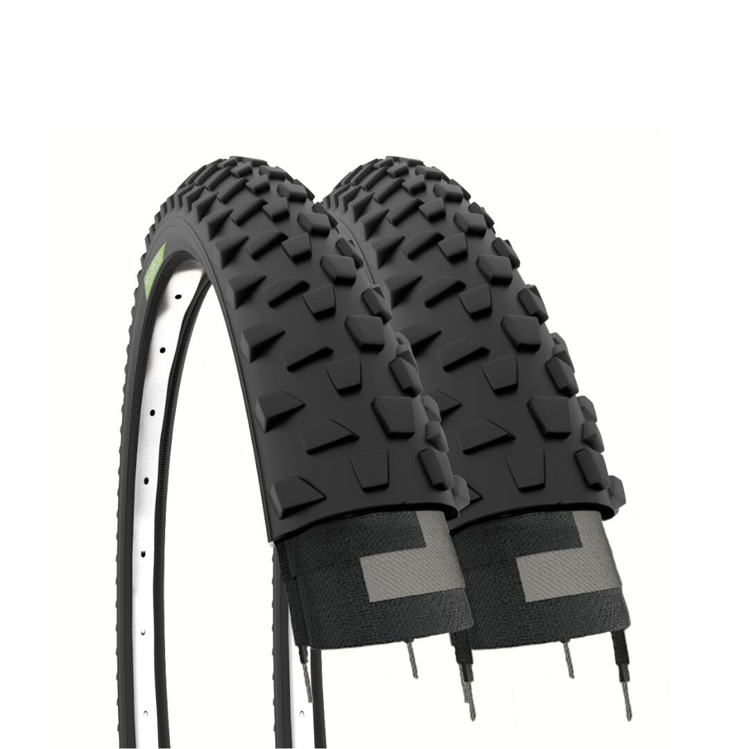 ECOVELO 2 copertoni mtb 26x2.10 (54-559), pneumatici bici adulto 26 x 2.10 neri mtb EV