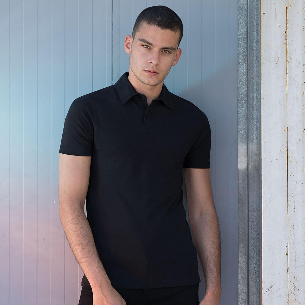 Skini Fit PoloShirt Stretch Herren Schwarz 4/4