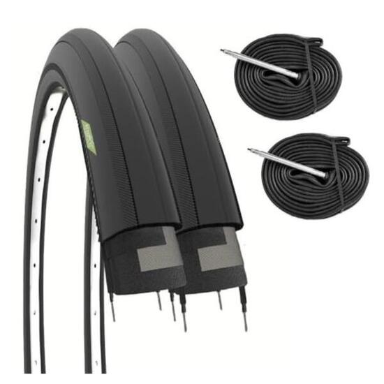 2 copertoni 700x25C (25-622) +camere pneumatici bici corsa 700 x 25C fixed EV