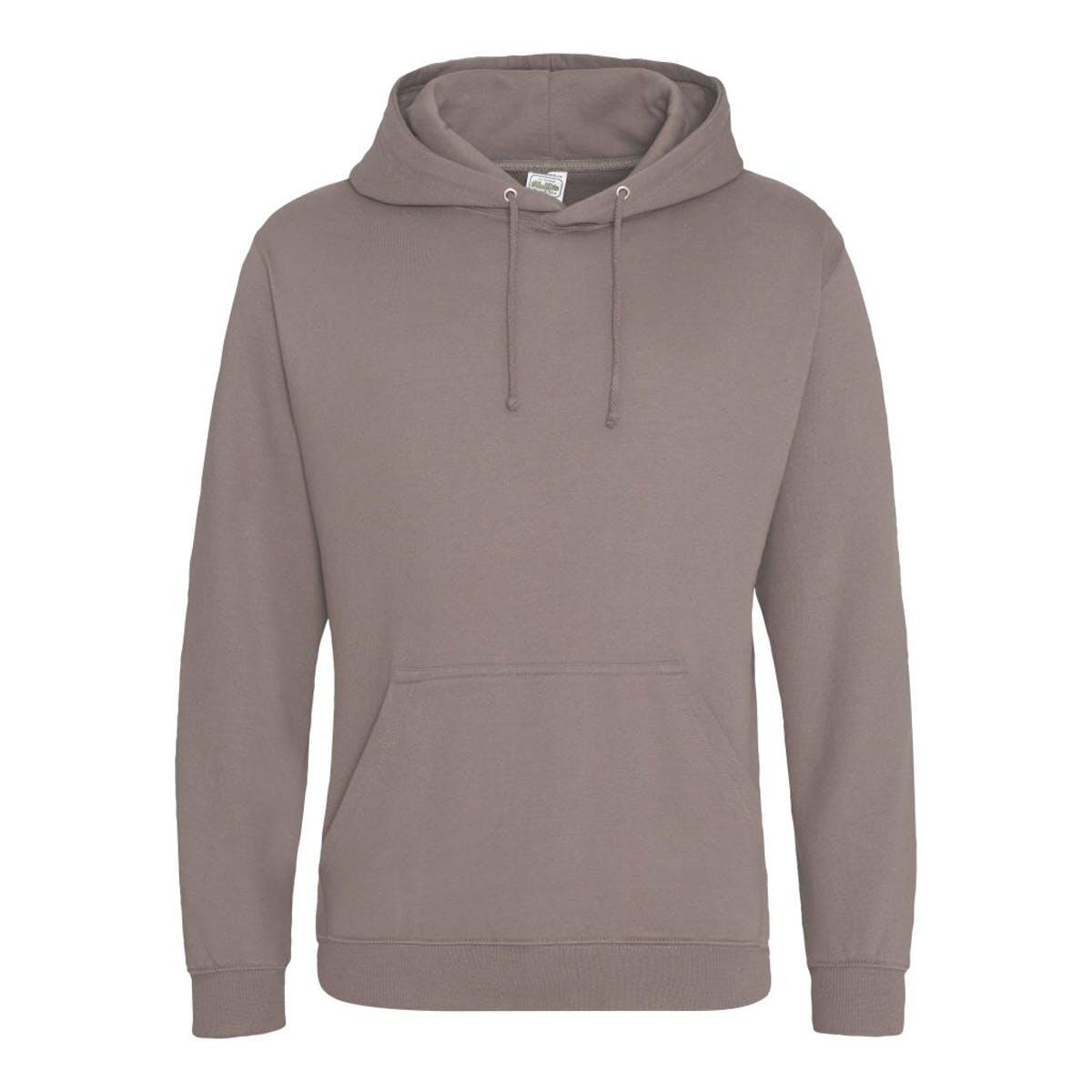 AWDIS Unisex College Hooded Sweatshirt / Hoodie (Mocha Brown)