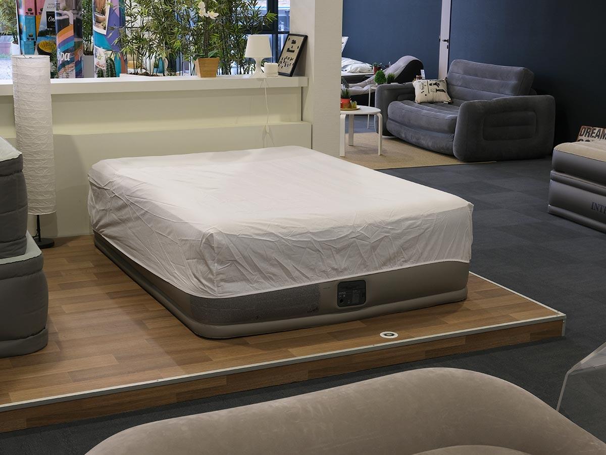 Pack matelas gonflable Prime Comfort 2 places  + Drap housse 2/5