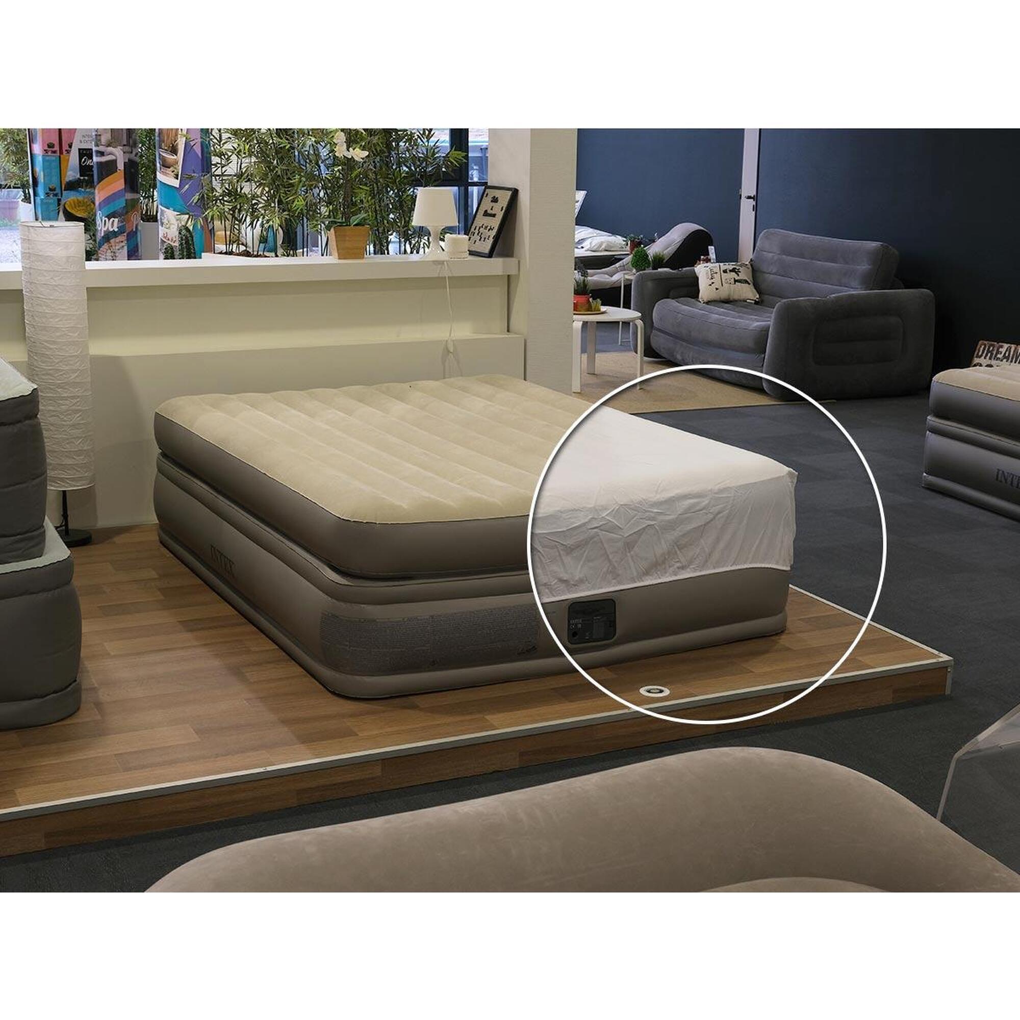 Intex - Pack Matelas Gonflable Prime Comfort 2 Places  + Drap Housse - Lit De Camps - Beige - No Size - Decathlon