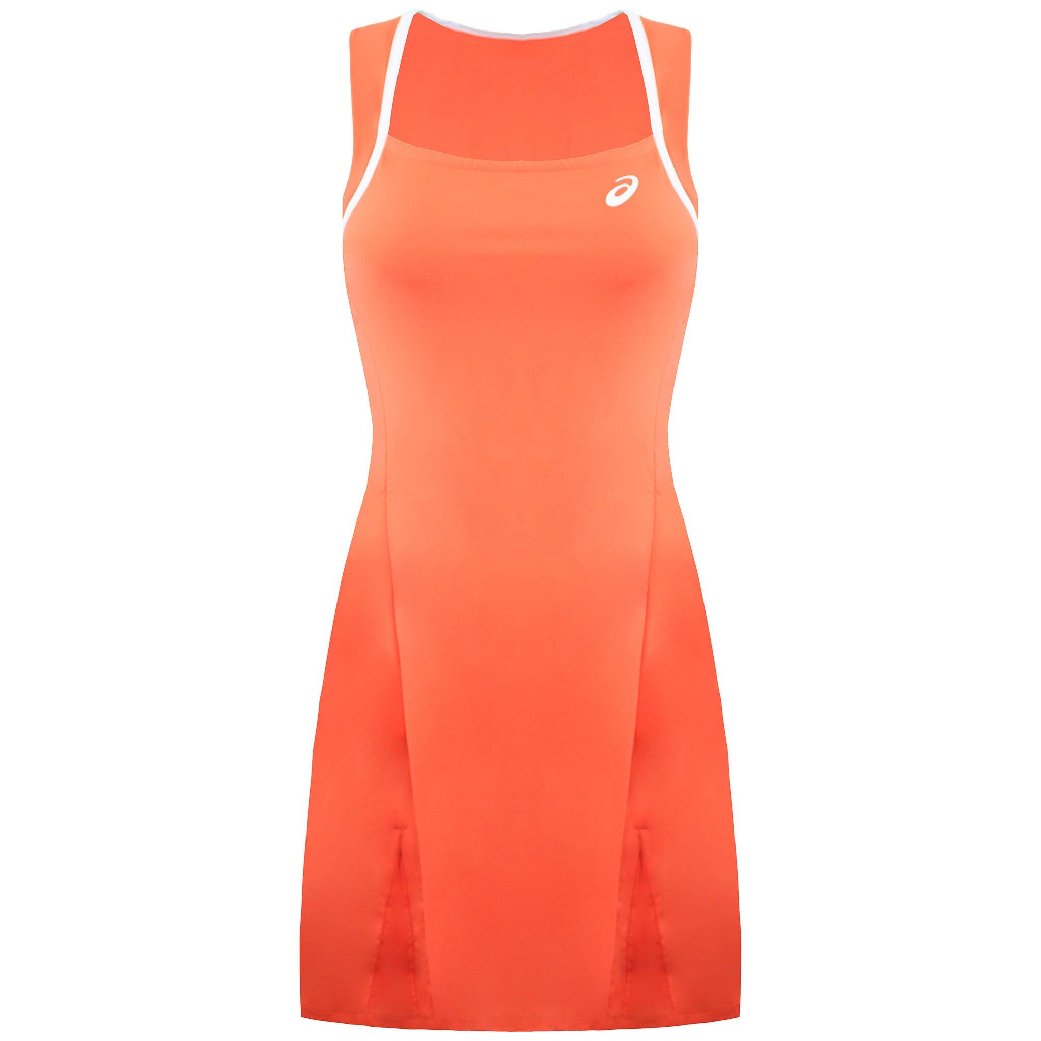 Asics Club Womens Orange Tennis Dress Asics Club Womens Orange Tennis Dress
