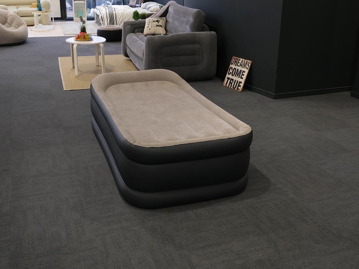 Pack matelas gonflable Deluxe Pillow Rest Raised 1 place  + Drap housse 3/4