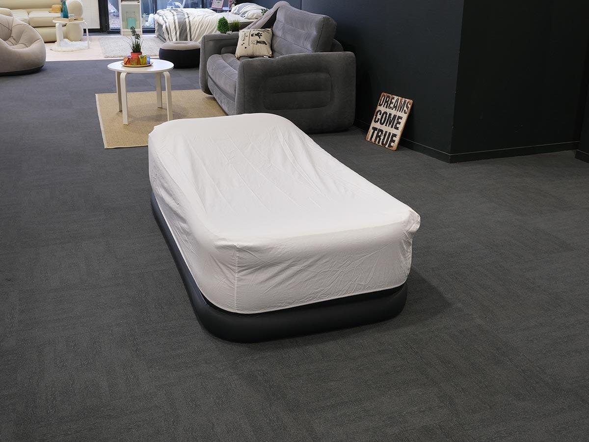 Pack matelas gonflable Deluxe Pillow Rest Raised 1 place  + Drap housse 2/4